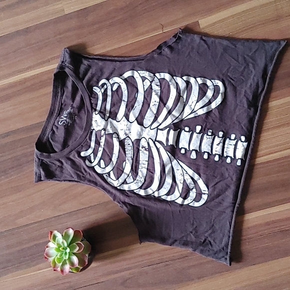 đź–¤Skeleton Crop Topđź–¤ - Picture 1 of 4